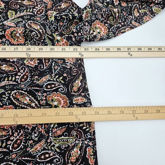 J. Jill Paisley Floral Button Front Tunic Top Multicolor Women’s M Boho Hippie - Picture 11 of 12